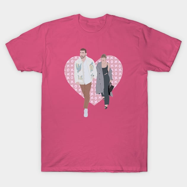 Taylor and Travis with Heart T-Shirt by Midnight Pixels